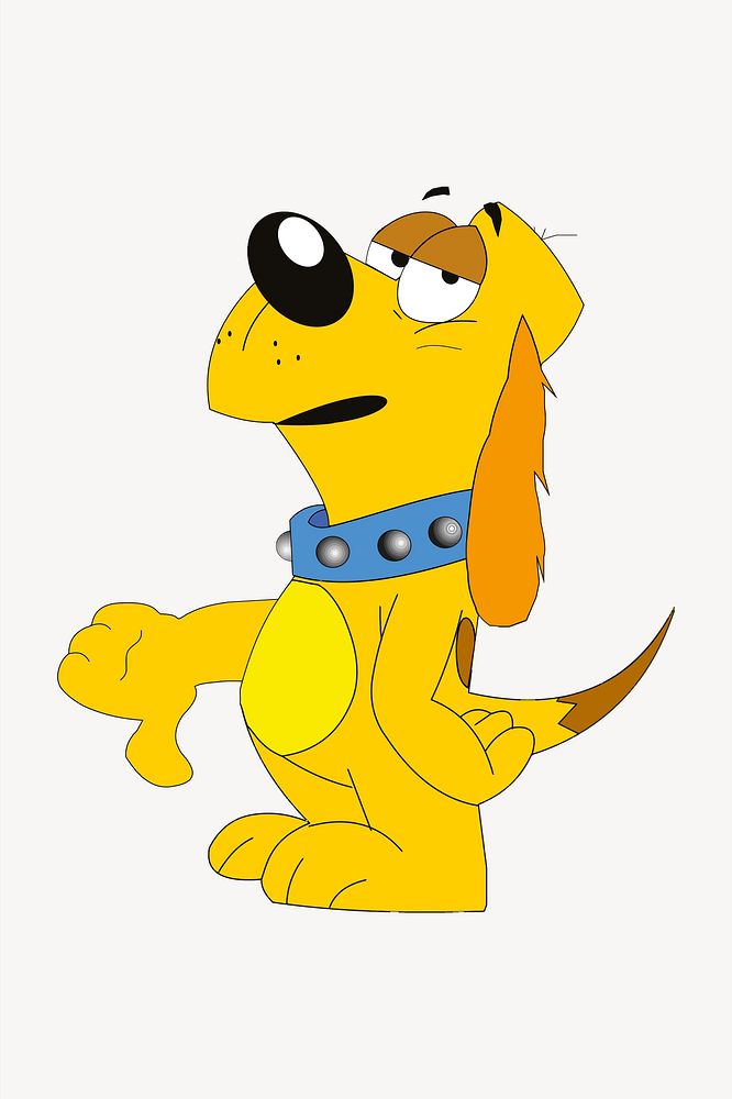 Dog making thumb illustration vector. Free Vector rawpixel