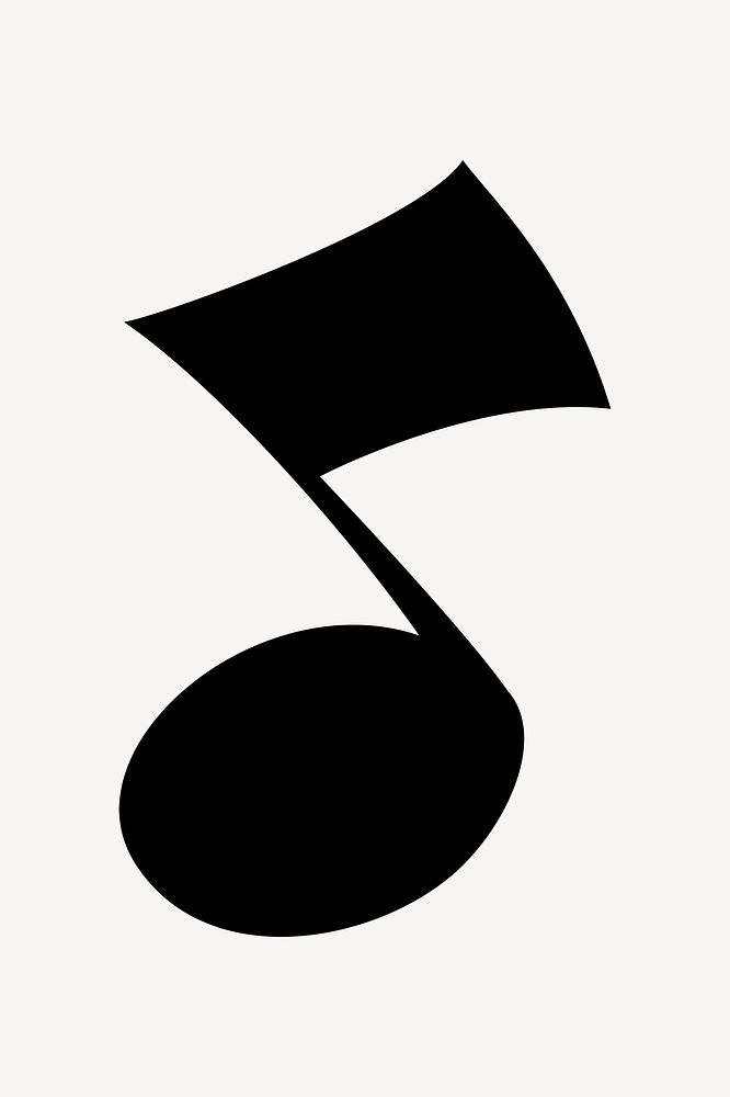 Music note illustration. Free public domain CC0 image.