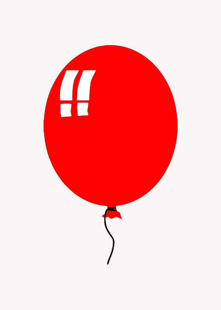 Balloon illustration. Free public domain CC0 image.