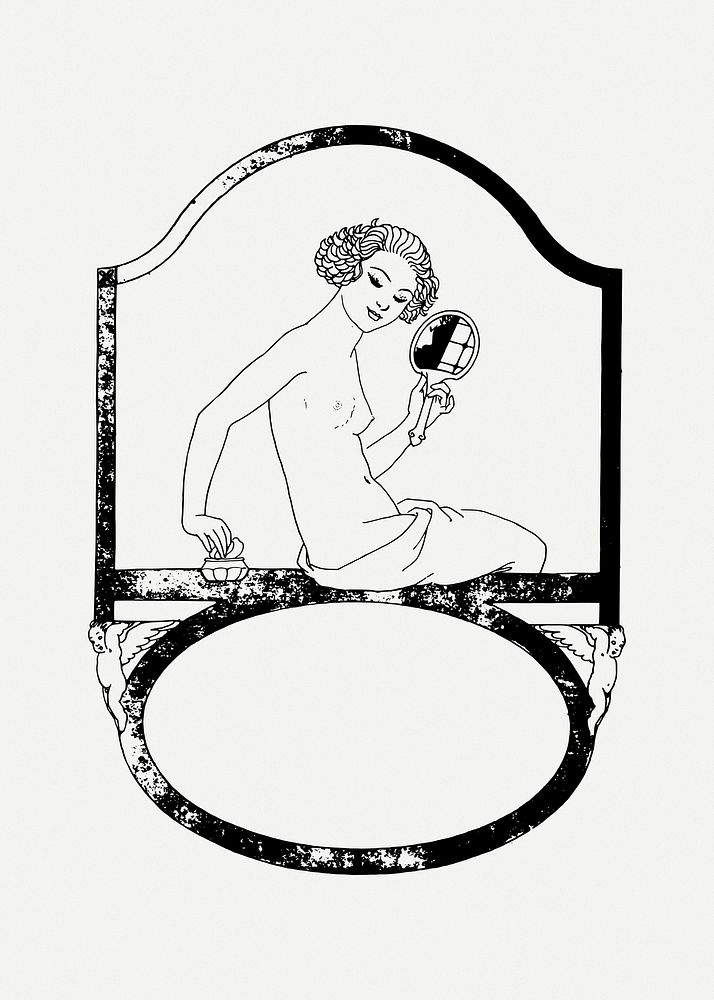 Woman clipart illustration psd. Free public domain CC0 image.