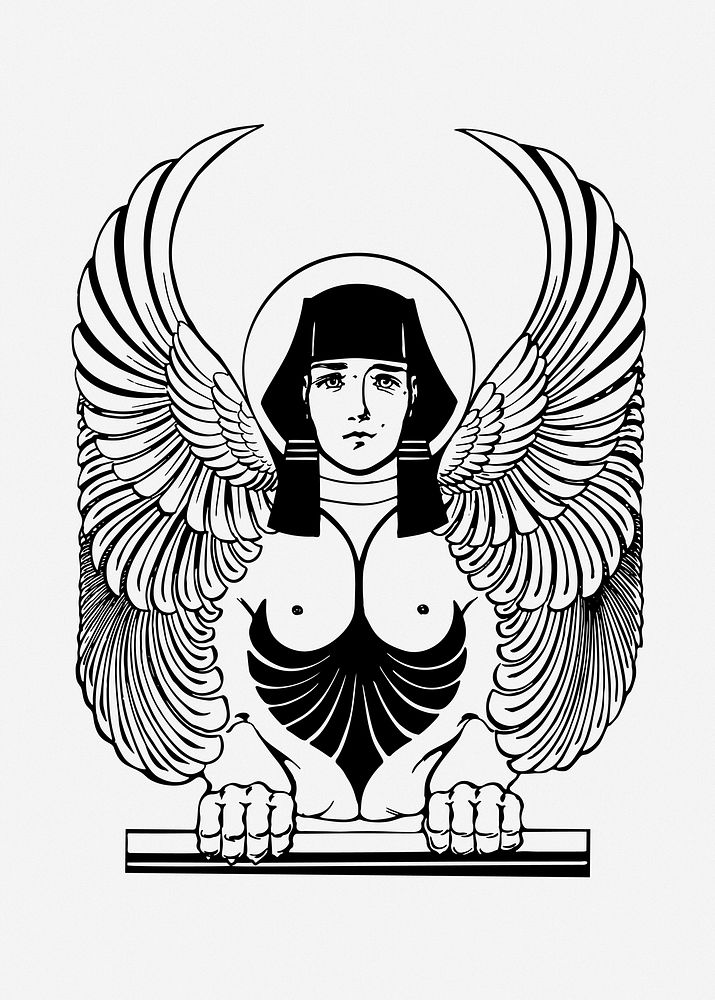 Sphinx illustration. Free public domain CC0 image.