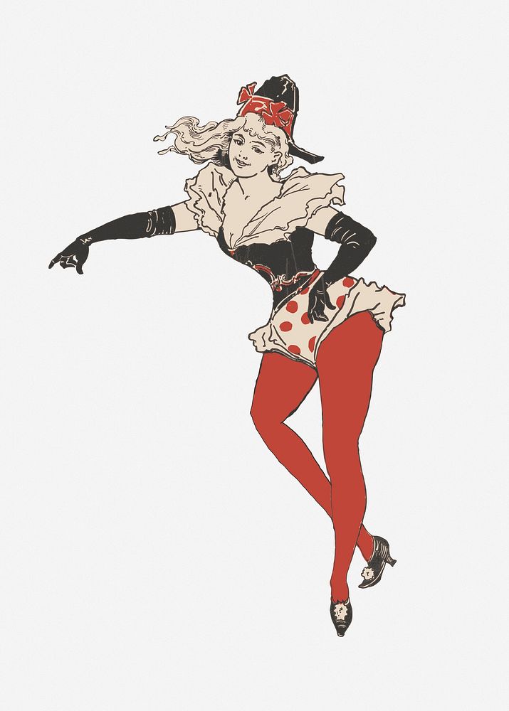Dancer illustration. Free public domain CC0 image.