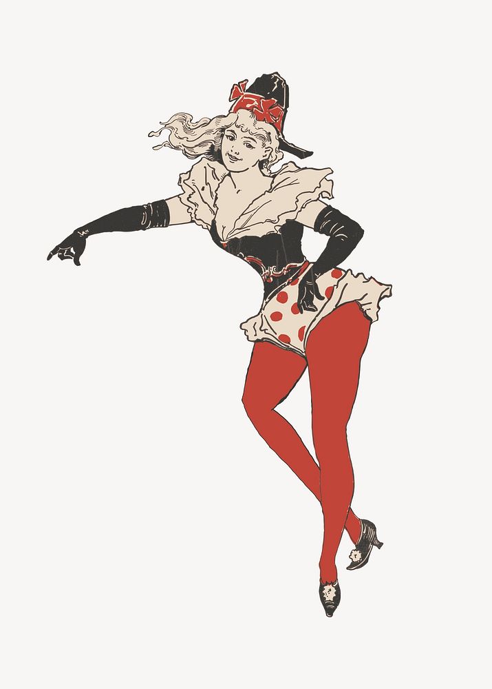 Dancer clipart illustration vector. Free public domain CC0 image.