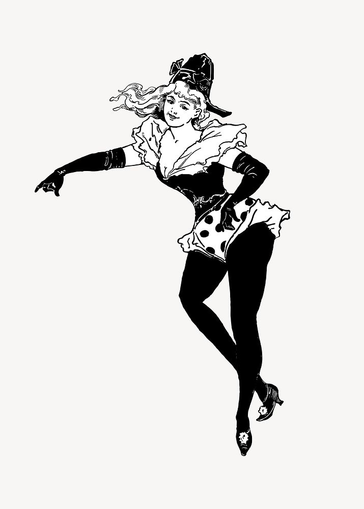 Dancer clipart illustration vector. Free public domain CC0 image.