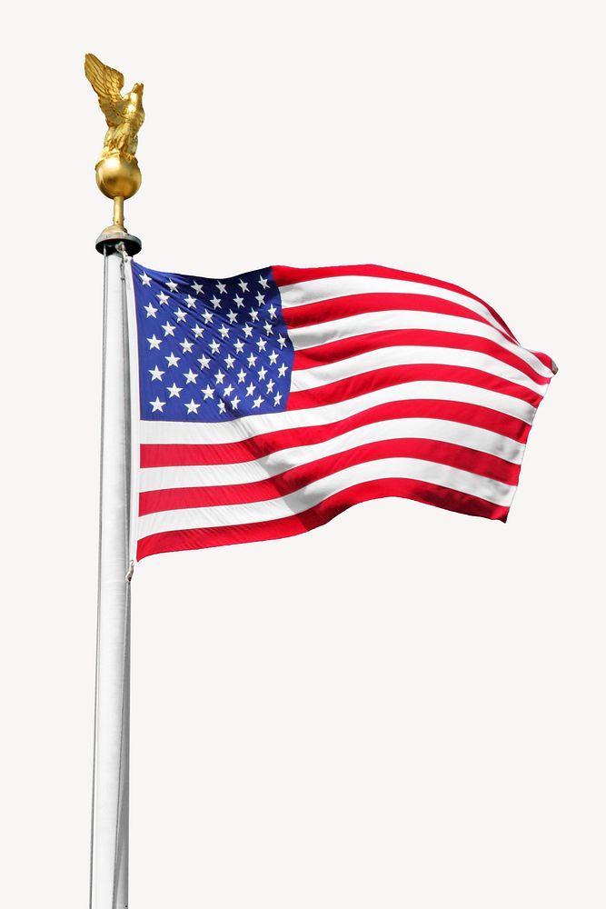 U.S. flag, isolated image