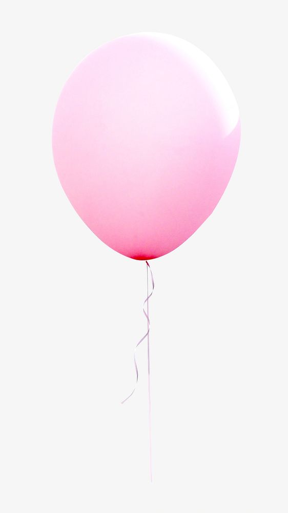 Pink balloon, isolated image