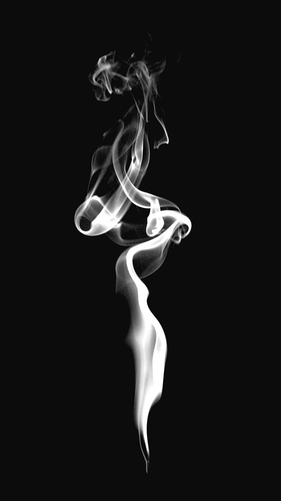Incense stick smoke collage element isolated image