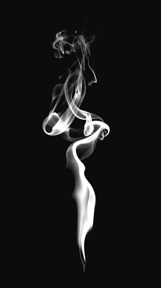Incense stick smoke collage element isolated image