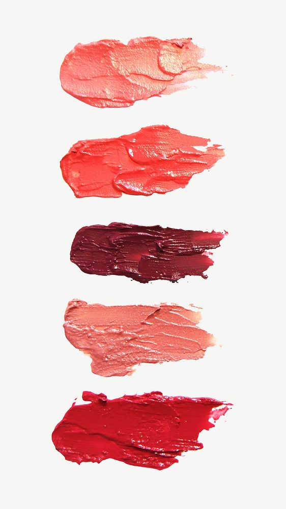 Lipsticks swatch, cosmetics collage element | Free PSD - rawpixel