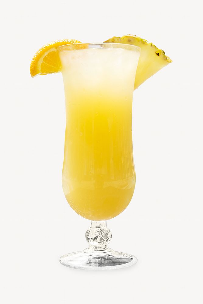 Orange pineapple juice isolated image
