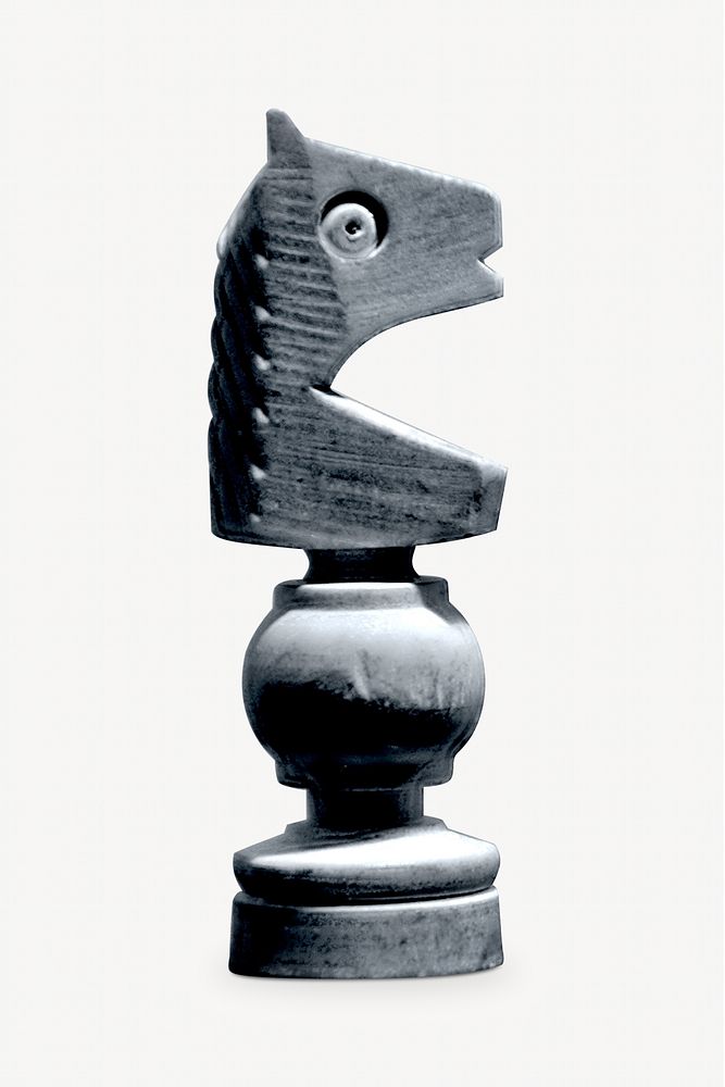 Horse chess piece, isolated image