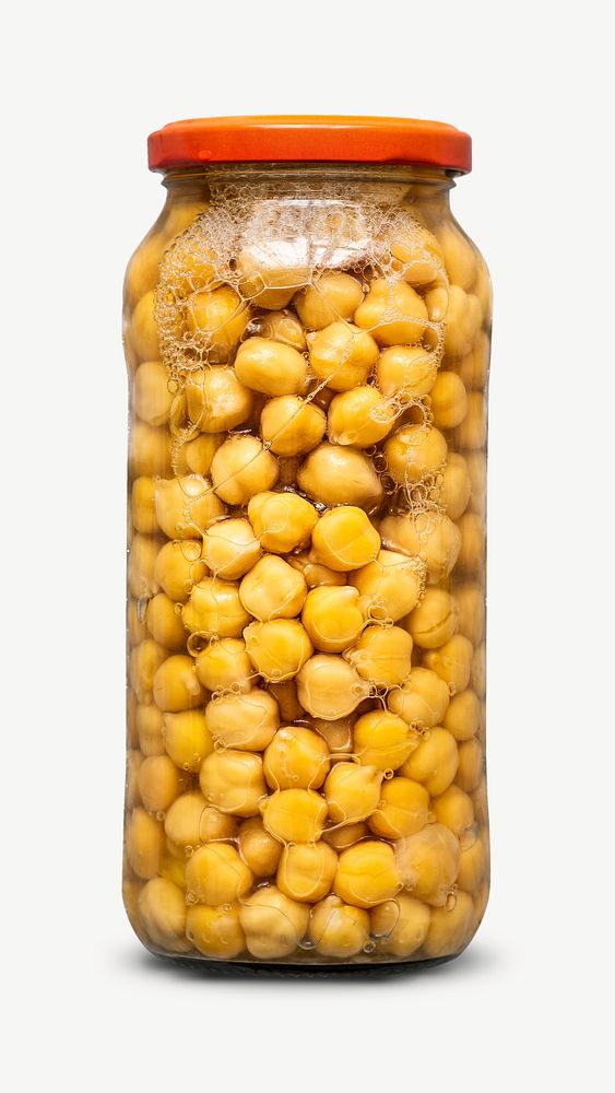 Canned chickpea  collage element psd