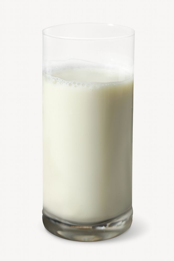 Glass of milk isolated image