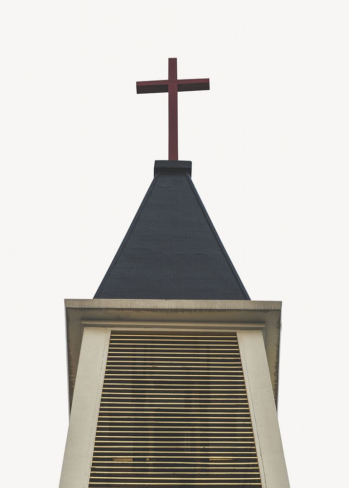 Church tower isolated image