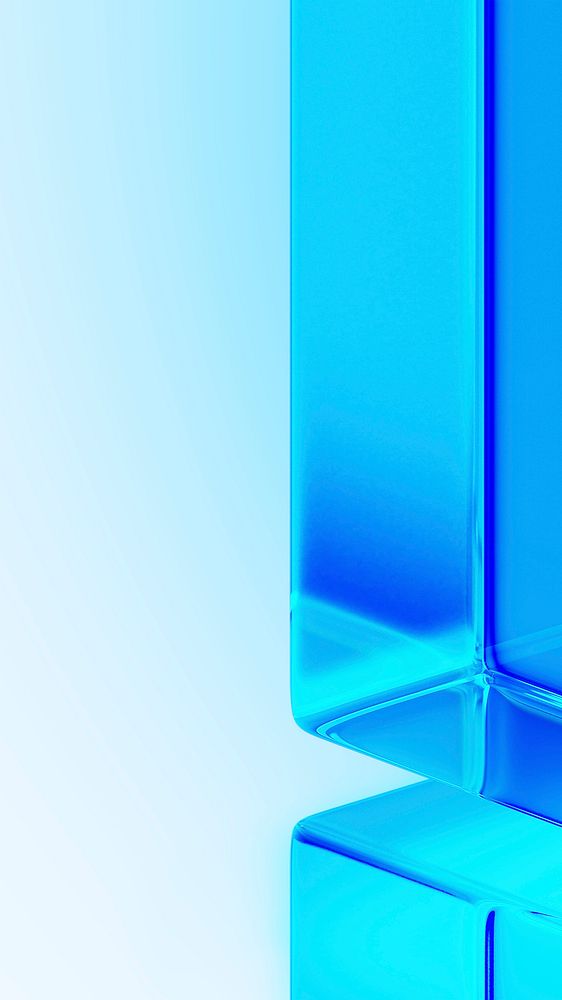 Blue glass pillars mobile wallpaper, digital remix