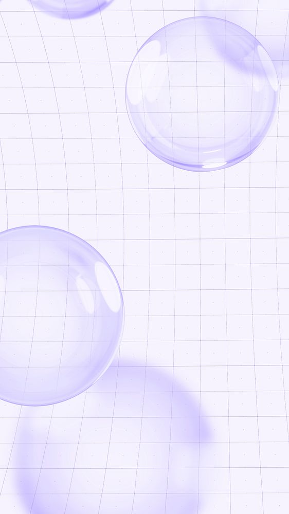 Purple bubbles grid mobile wallpaper, digital remix