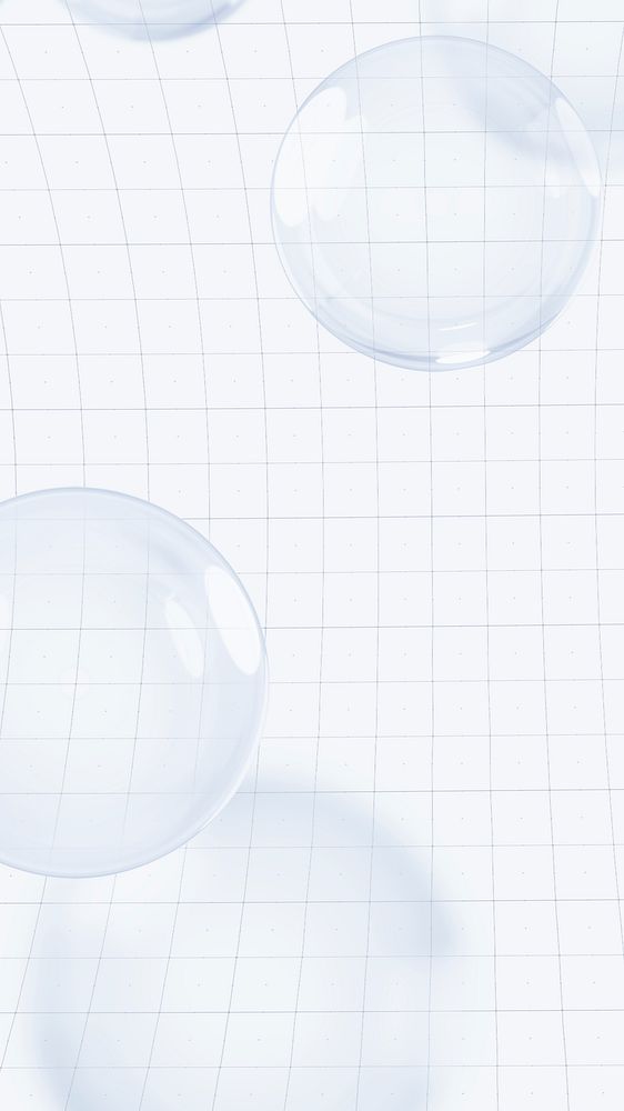 Off-white bubbles grid mobile wallpaper, digital remix