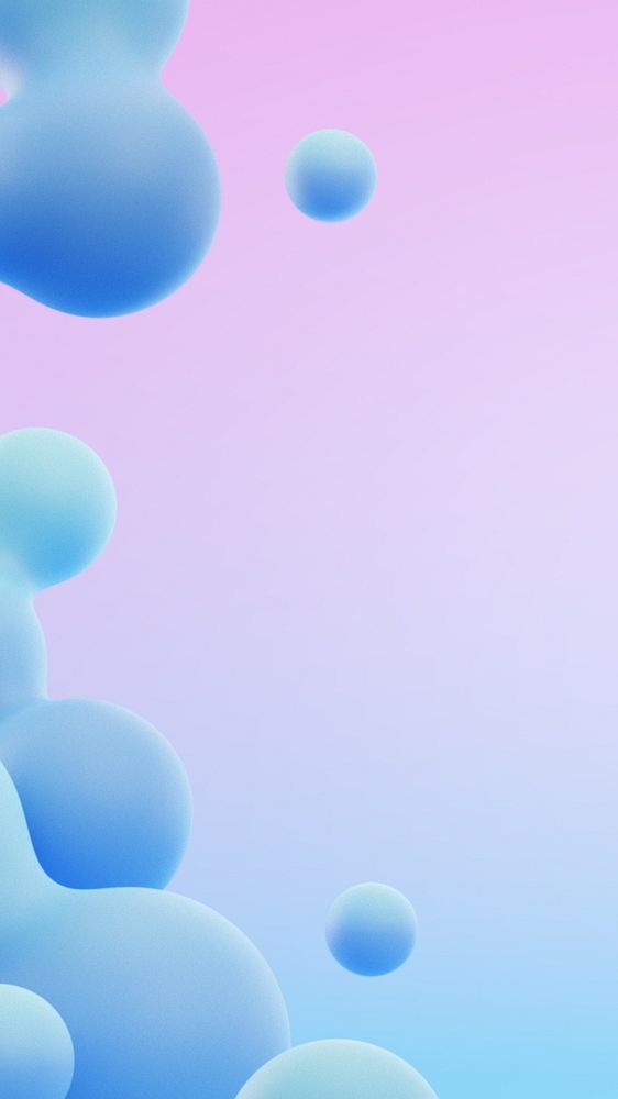 Gradient fluid blue mobile wallpaper, digital remix