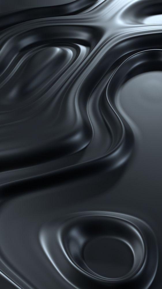 Black metallic topography mobile wallpaper, digital remix