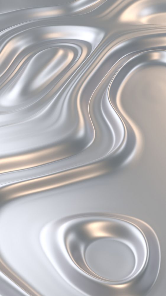 Abstract metallic topography mobile wallpaper, digital remix