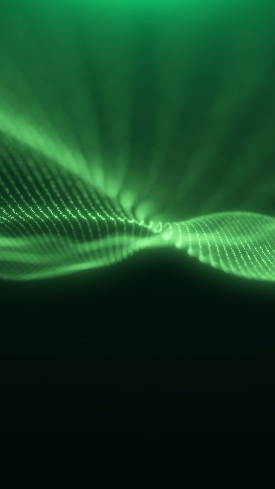 Abstract dark green mobile wallpaper, smart technology digital remix