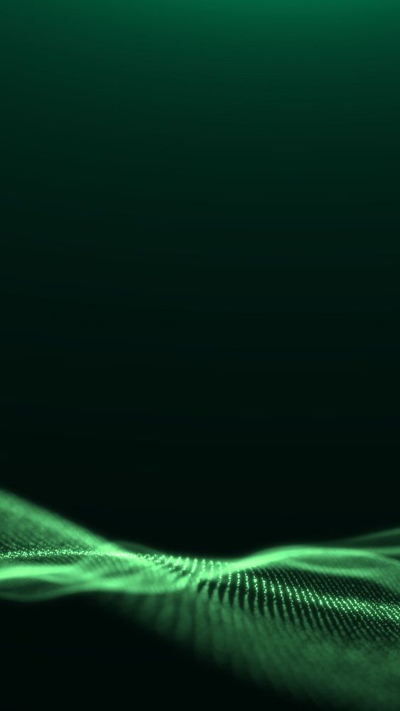 Abstract dark green mobile wallpaper, smart technology digital remix