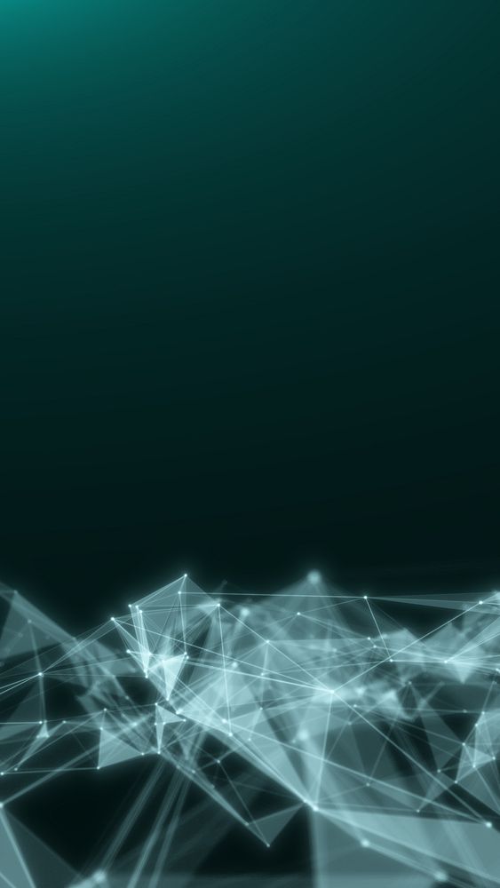 Abstract dark green mobile wallpaper, smart technology digital remix