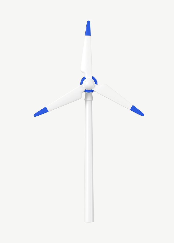 3D wind turbine, collage element psd