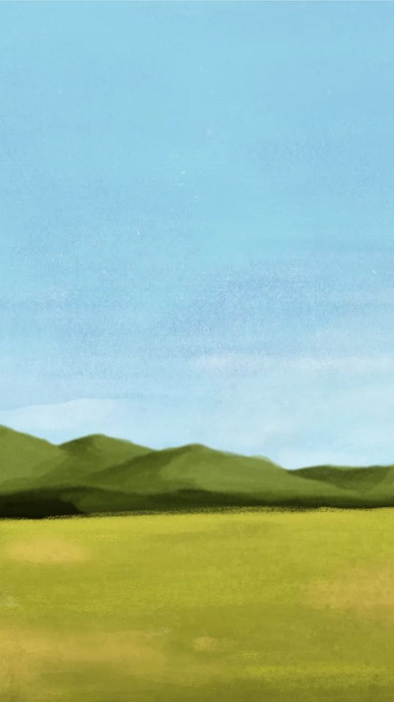 Green grass hill iPhone wallpaper background