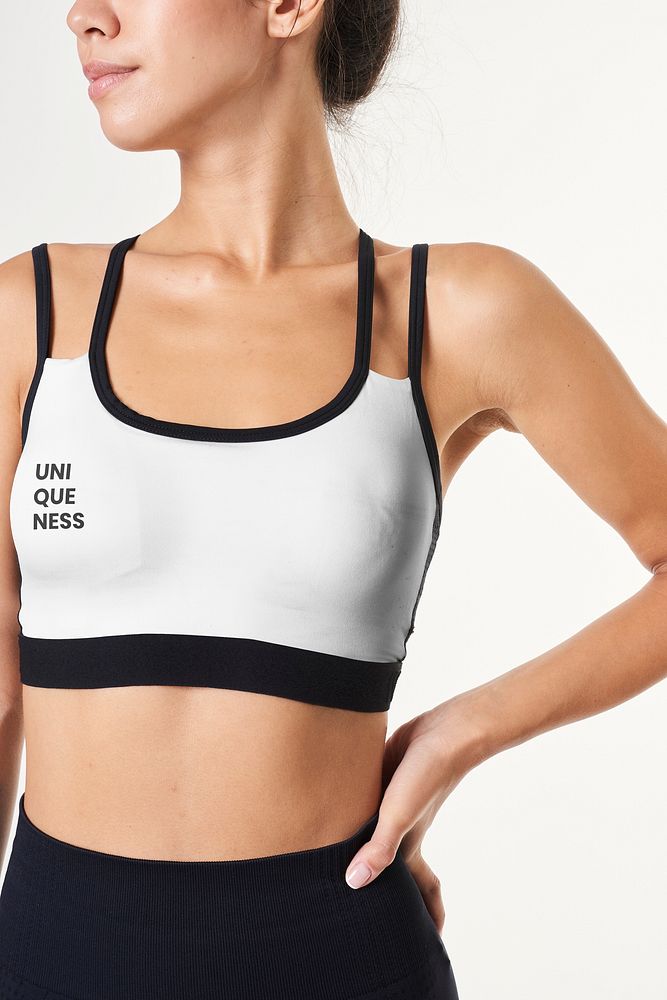 Sports bra top template active wear mockup
