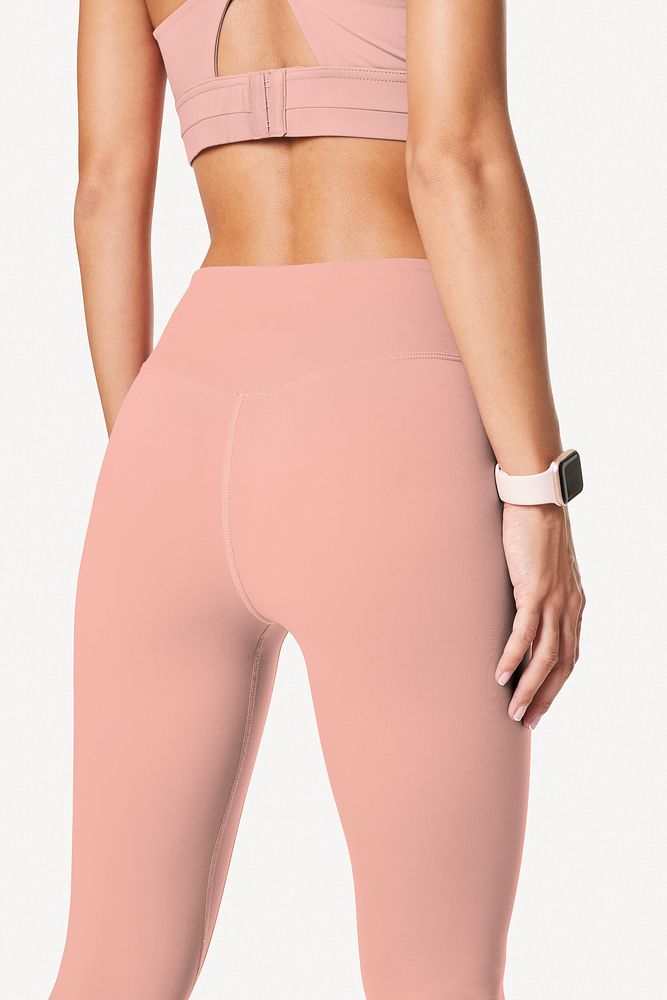 Women's pink active wear mockup psd