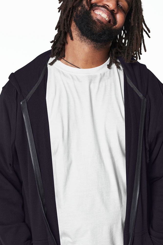 Men's fashion t-shirt and jacket apparel psd mockup