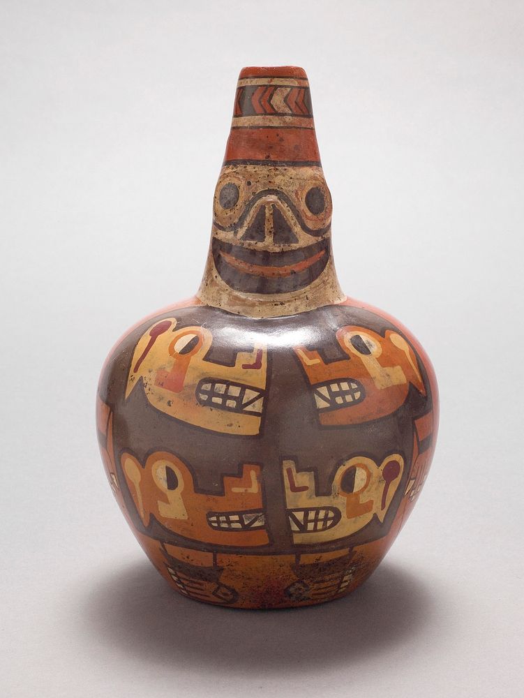 Face-Neck Vessel with Painted Motifs