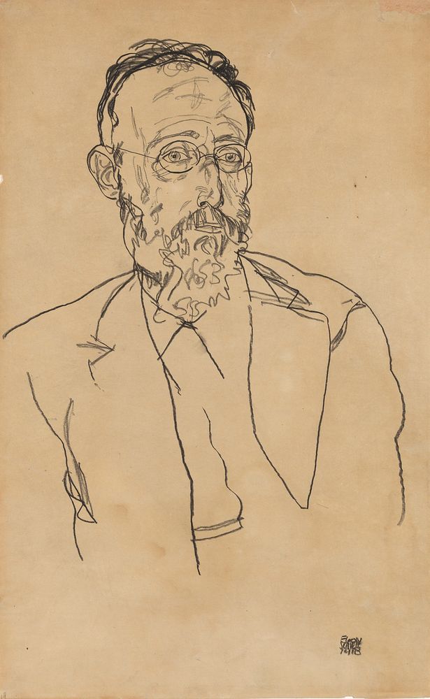 Heinrich Gomperz, Univ.-Prof., Dr.philosopher by Egon Schiele