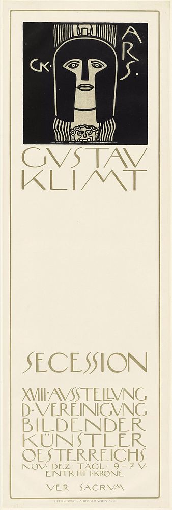 Poster for the 18th Secession exhibition by Gustav Klimt