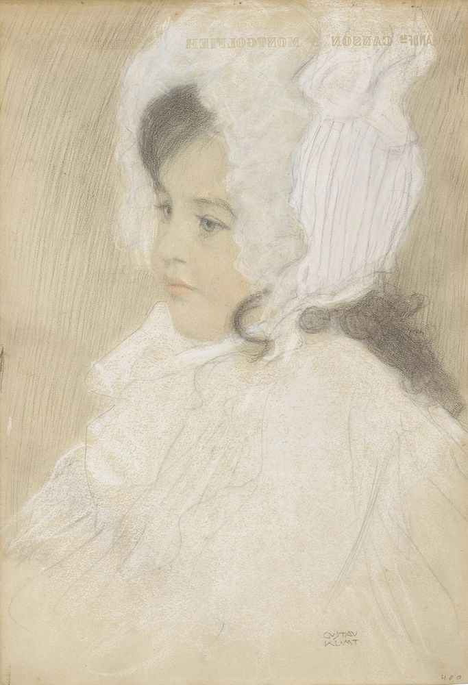 Portrait of a child (Marie Moll) by Gustav Klimt