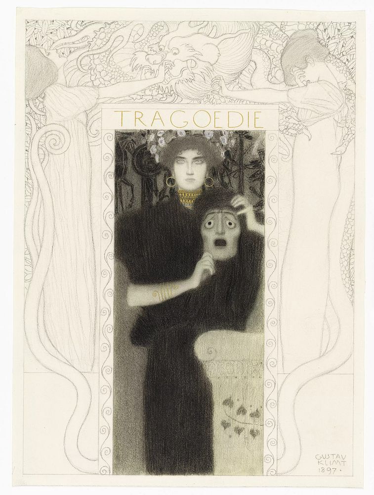"Tragedy" (template for: Allegories N.F. No. 66) by Gustav Klimt