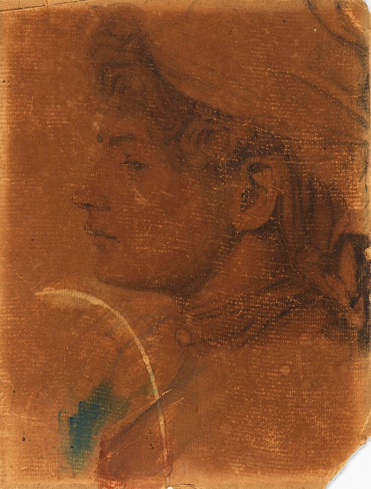 Lady portrait by Egon Schiele
