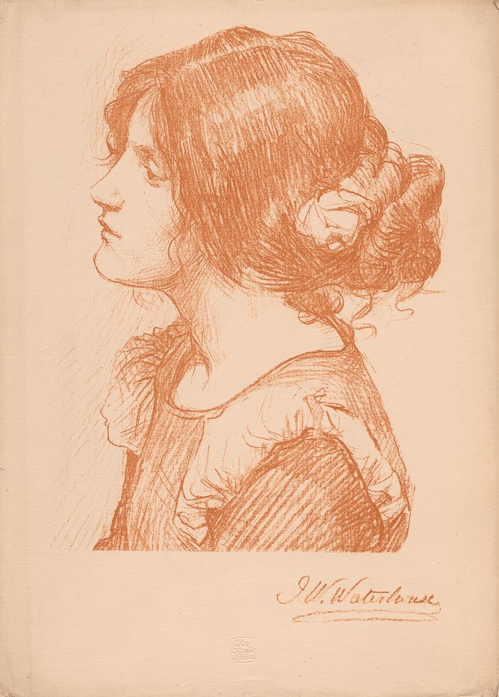 Head of a Woman (Various lithographs from 'The Studio' journal)