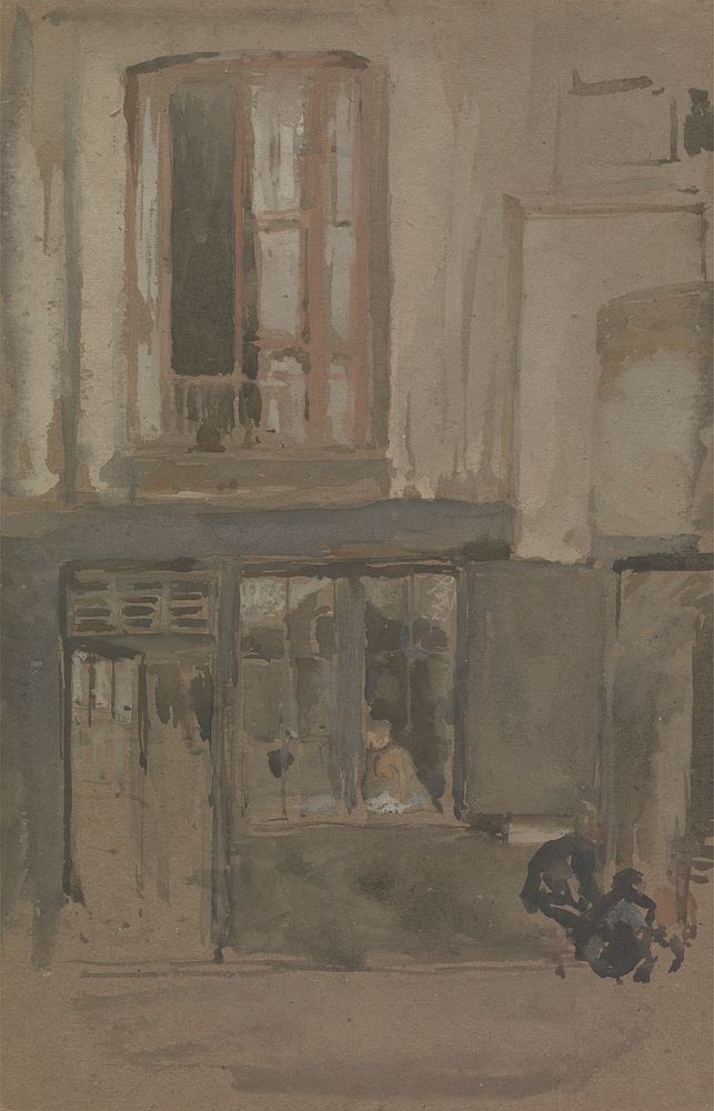 Facade of a House, possibly executed at Dieppe by James Mcneill Whistler