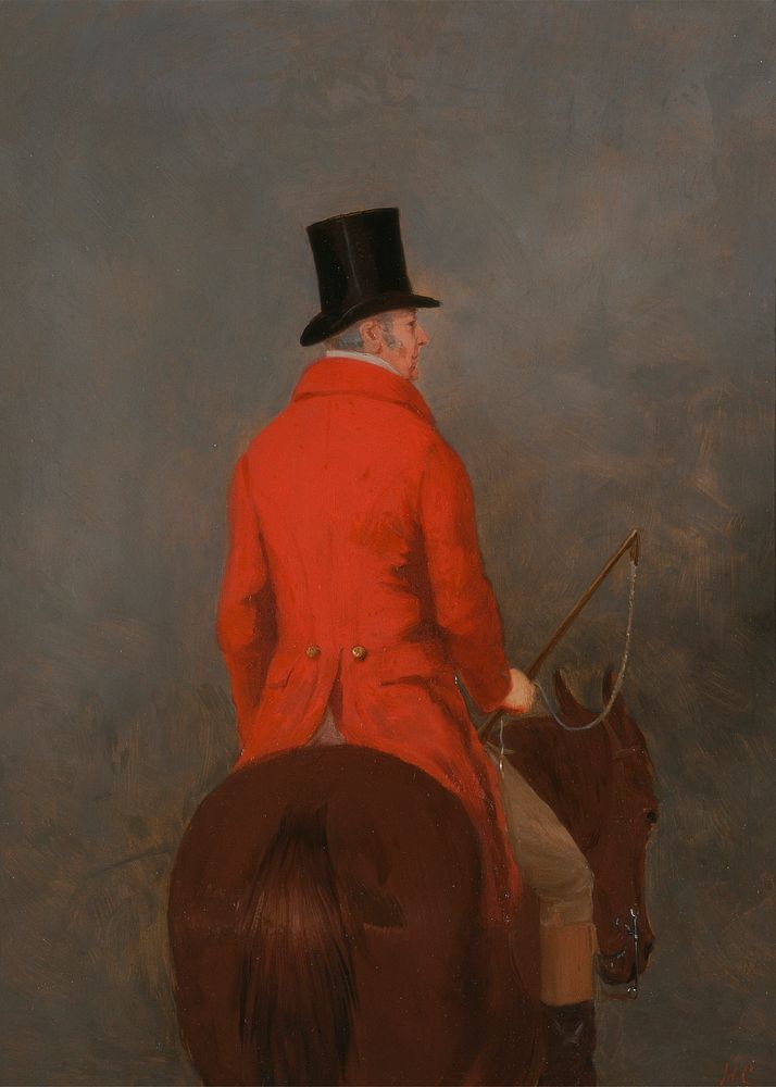 Portrait of Thomas Cholmondeley, first Lord Delamere, on His Hunter  (study for "The Cheshire Hunt at Tatton Park")