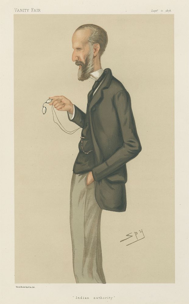 Politicians - Vanity Fair - 'Indian authority'. Sir George Campbell. Sept 21, 1878