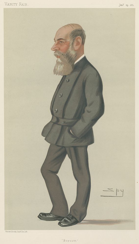 Politicians - Vanity Fair - 'Boycott'. Mr. Charles Cunningham Boycott. January 29, 1881
