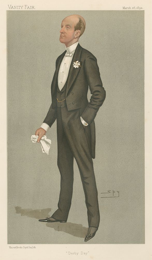 Politicians - Vanity Fair - 'Derby Day'. Lord Elcho. March 25, 1892