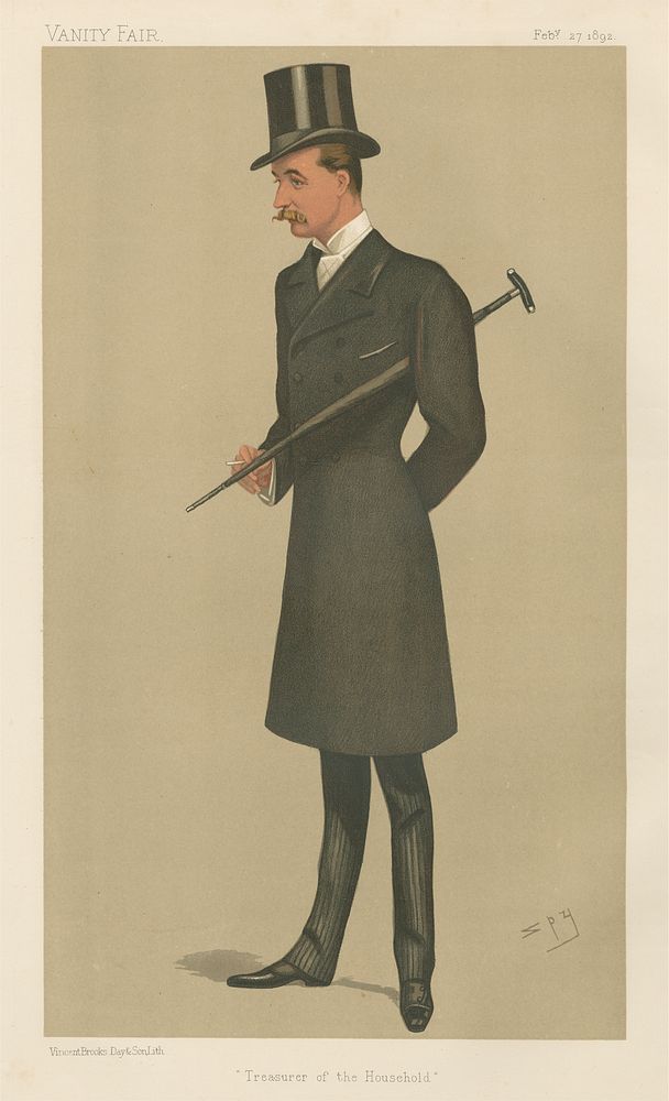 Politicians - Vanity Fair - 'Treasurer of the Household'. Lord Walter Charles Gordon Lennox. February 27, 1892