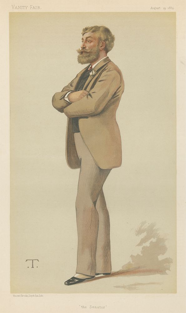 Politicians - Vanity Fair - 'the Senator'. Mr. Cyril Flower. August 19, 1882
