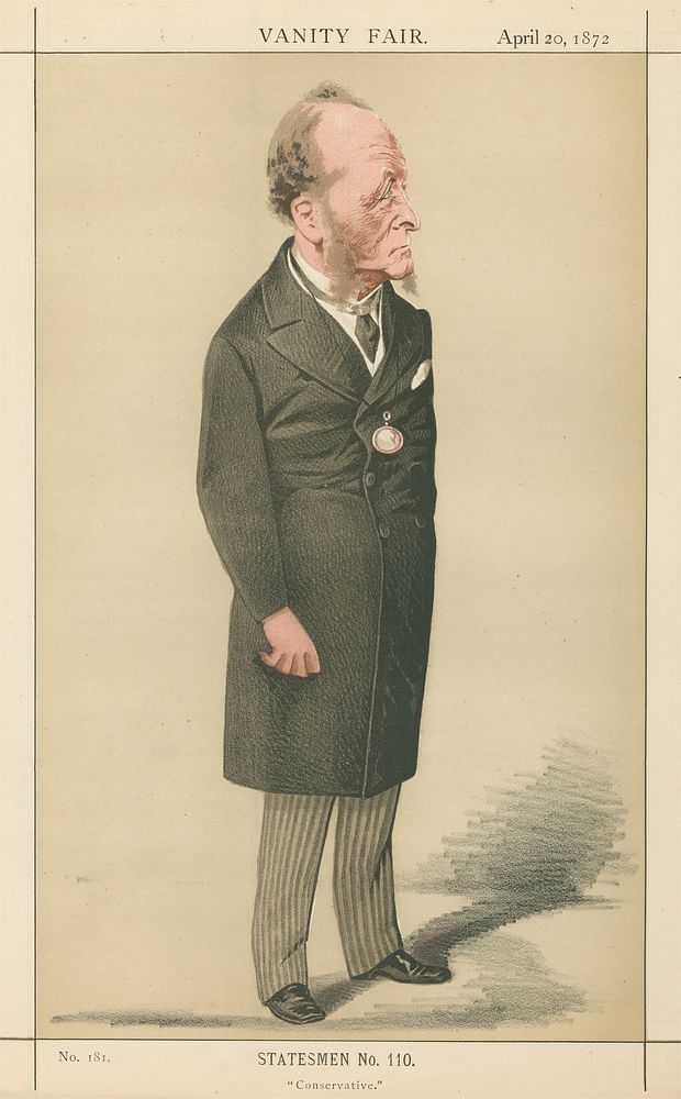 Politicians - Vanity Fair - 'Conservative'. Rt. Hon. Gathorne Hardy. April 20, 1872