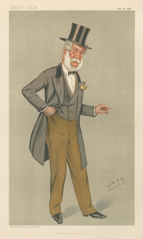 Politicians - Vanity Fair - 'Newcastle-upon-Tyne'. Mr. Charles Frederick Hamond. July 13, 1893