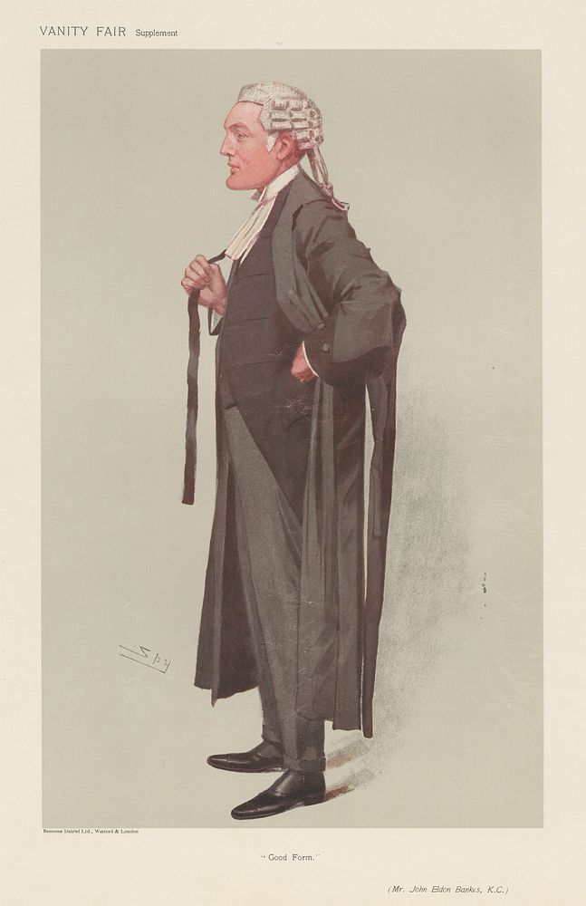 Vanity Fair: Legal; 'Good Form', John Eldon Bankes, March 29, 1906