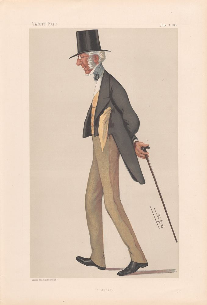 Vanity Fair - Bankers and Financiers. 'Colonial'. Mr. Charles Cox. 2 July 1881